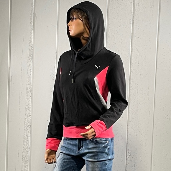 *Puma Dry Cell Women’s Black & Pink Zip Up Sweater Sz M - Picture 3 of 8